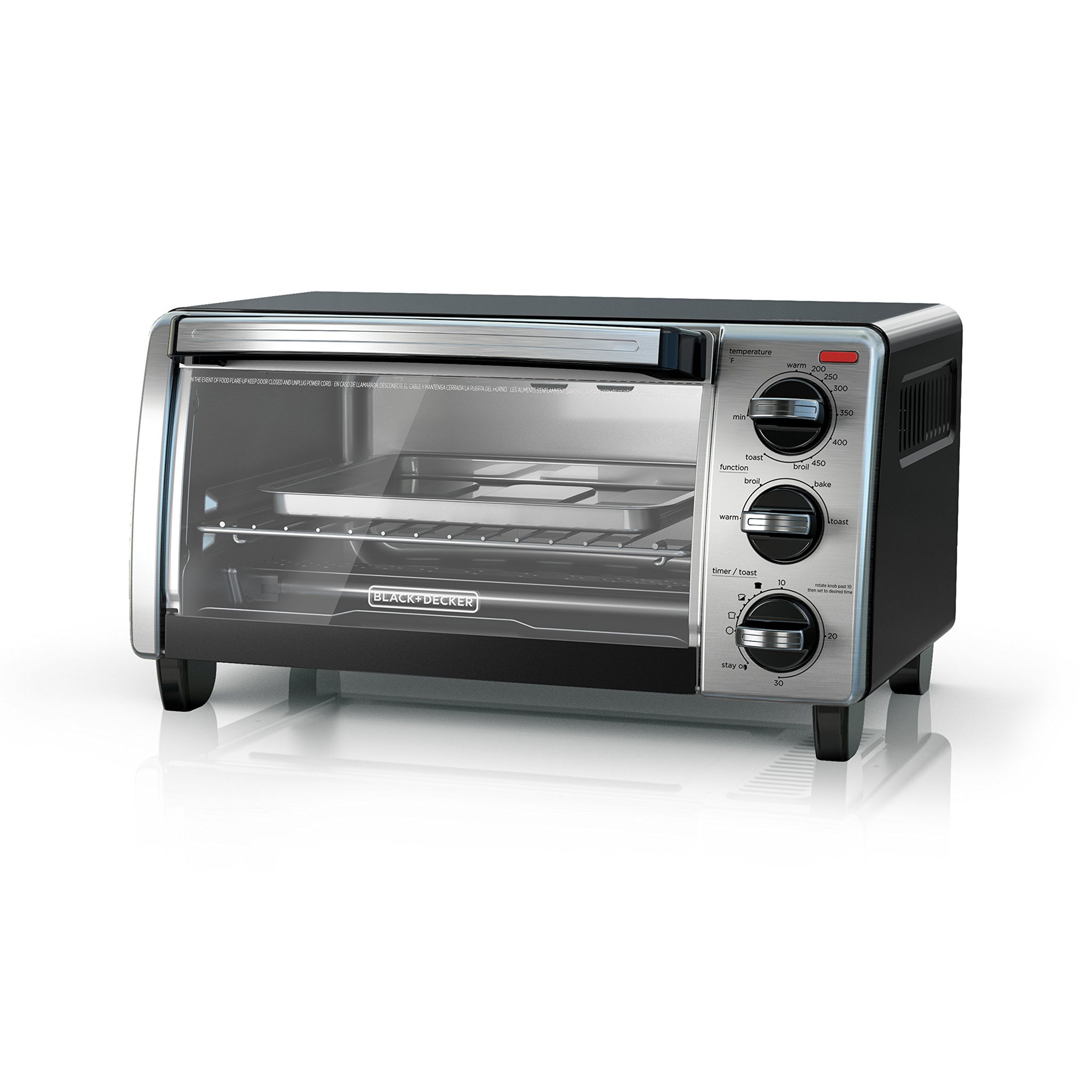 Black & Decker 4Slice Toaster Oven With Natural Convection TO1750SB vs