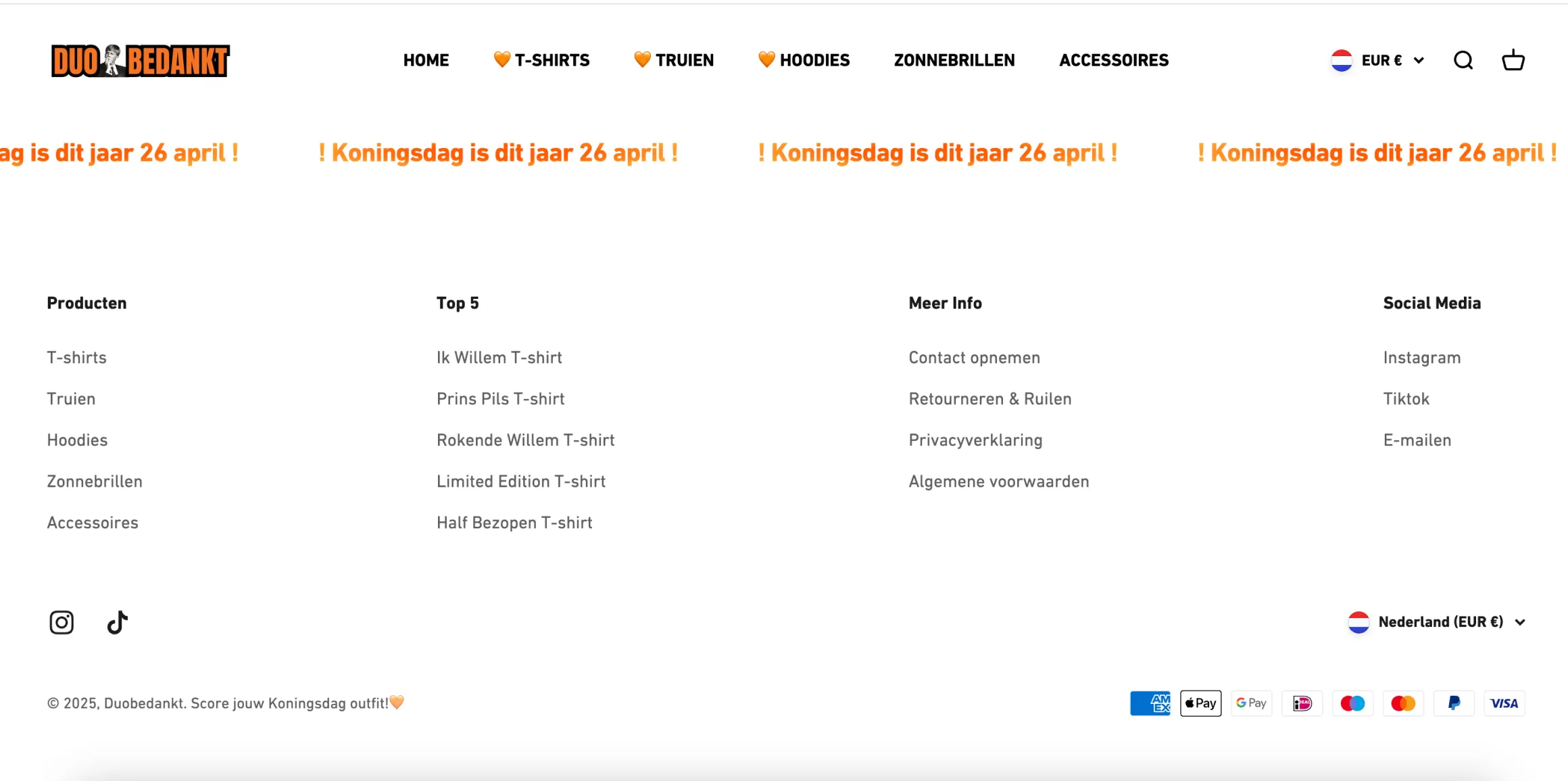 footer menu