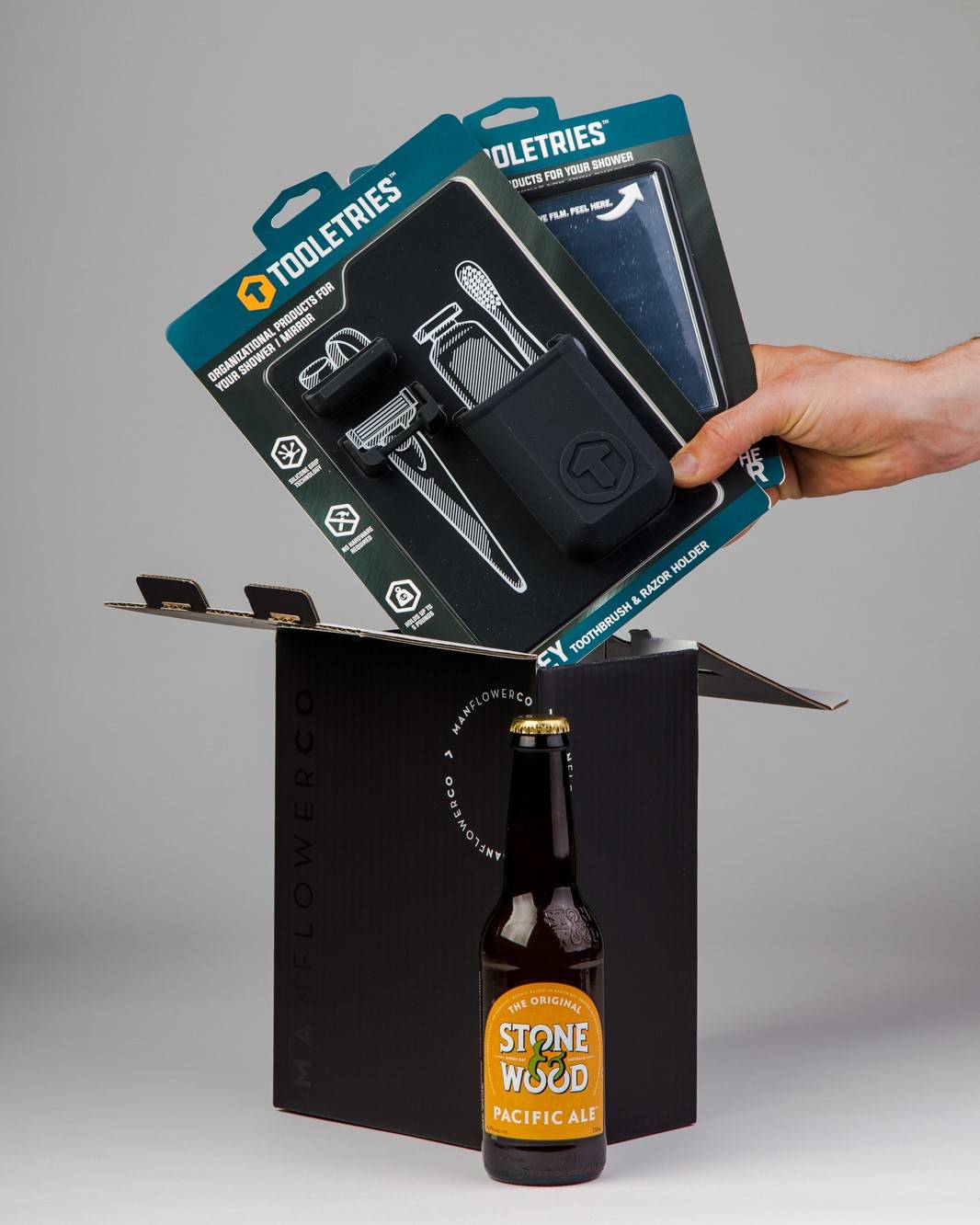 Toast to everyday occasions with the Tooletries Gift Pack, one of the beer gifts in Manflower Co's drinkable range.