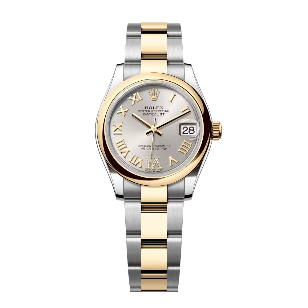 31 Silver dial with diamonds oyster bracelet box & papers 2020, image 1