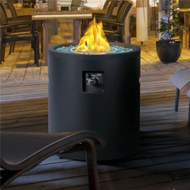 Round Outdoor Gas Propane Fireplace Fit Pit