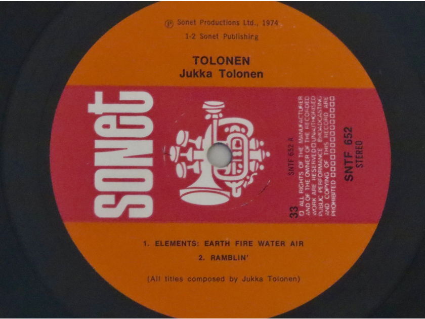 Jukka Tolonen - Tolonen!, Finn Prog Solo, Orig UK Sonet LP, First Press!!!