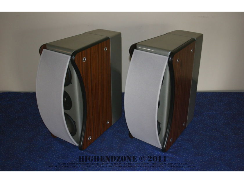 $8,700 Revel Ultima Gem Speakers in Rosewood and Grey with Stands