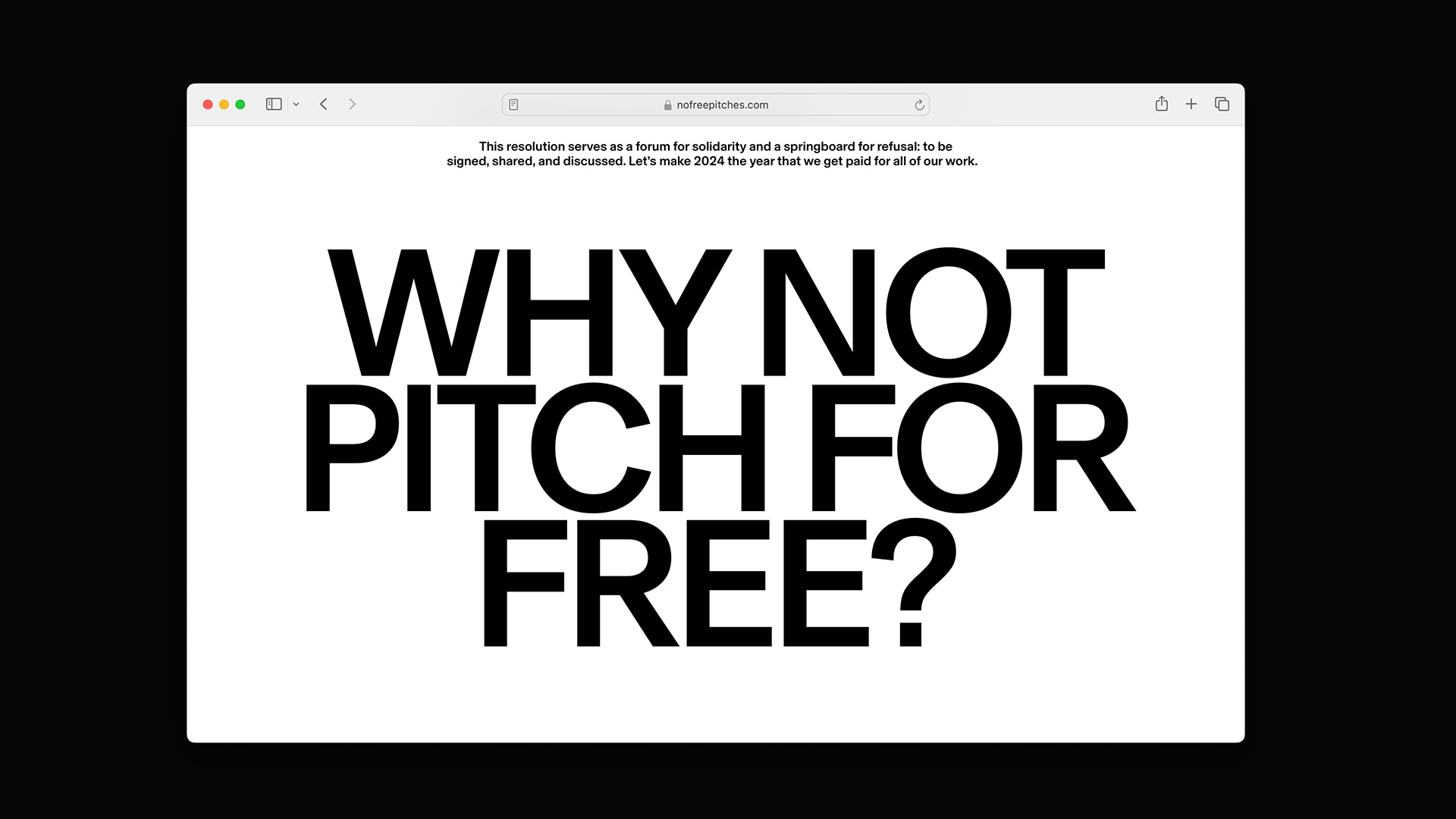 Just Say No To Free Pitches