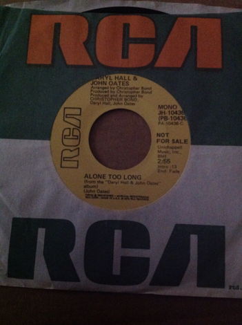 Hall & Oates - Alone Too Long RCA Records Promo Single ...