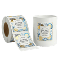 Leather Texture art paper roll Labels