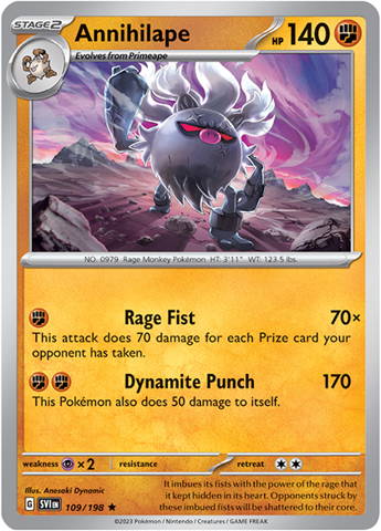 Annihilape from Pokemon Trading Card Game's Scarlet & Violet set.