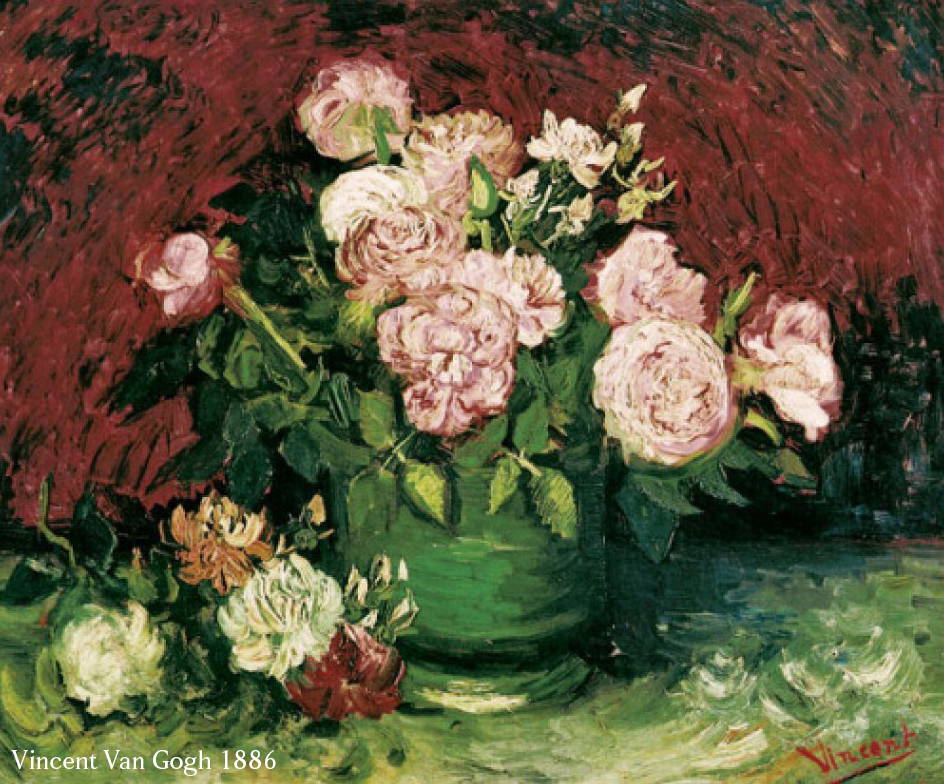 Wild at Heart - Peony painting by Vincent Van Gogh
