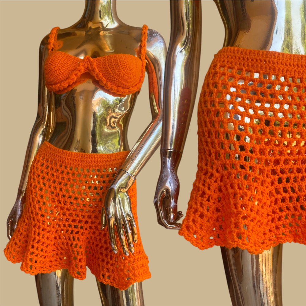 Mini Mesh Flare Skirt