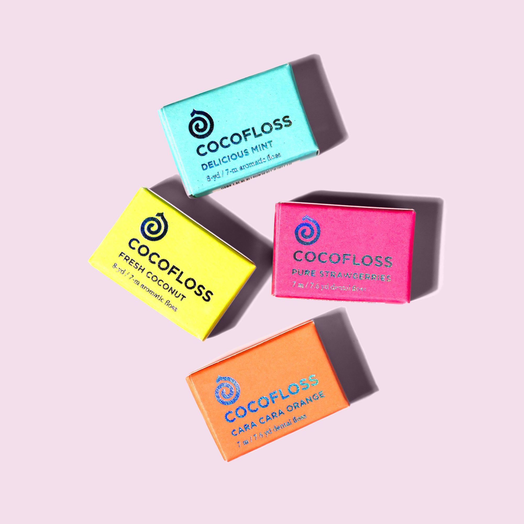 Cocofloss Sampler vs Super Floss PreCut Strands OralB Slant