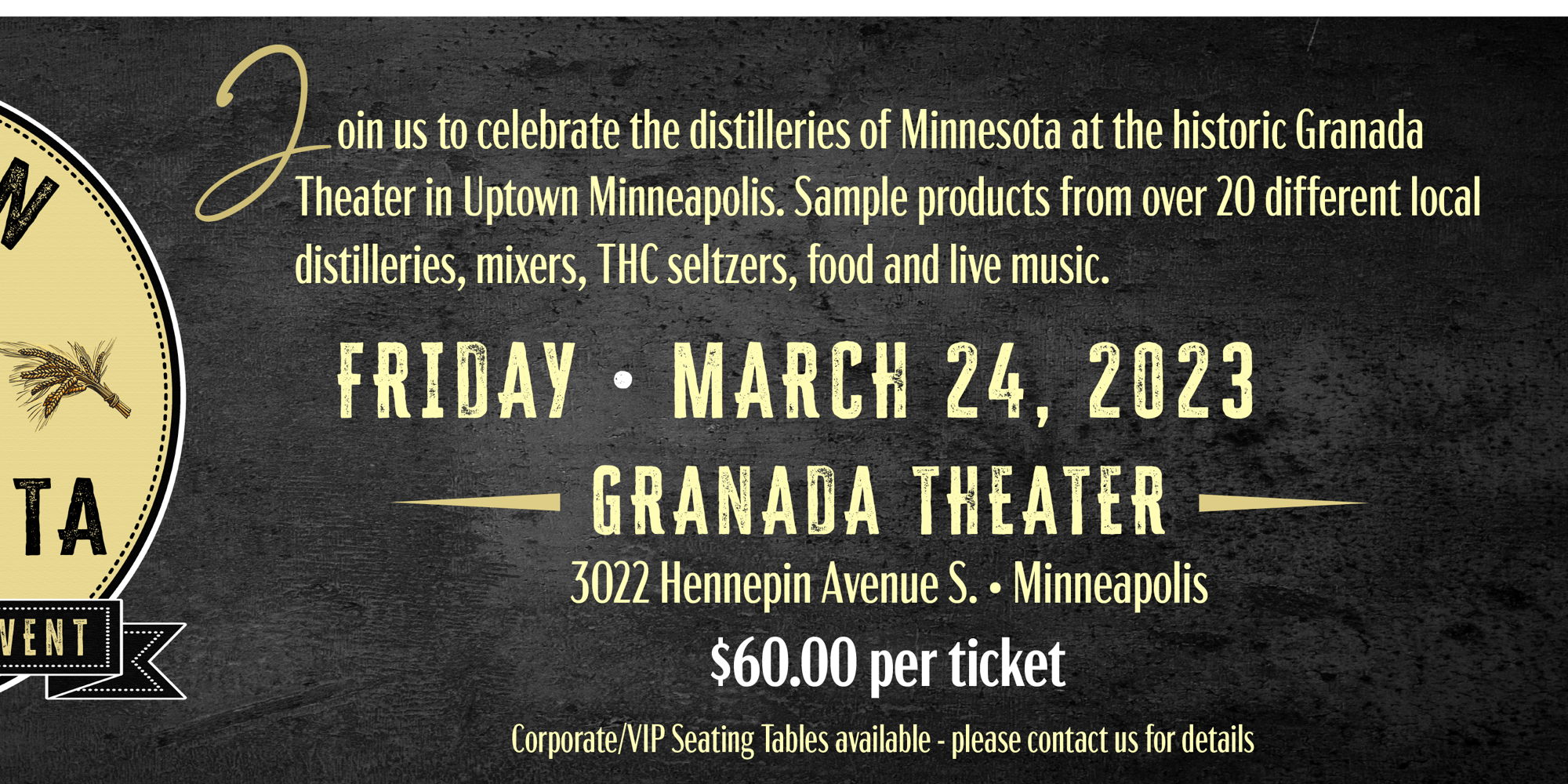 Made in Minnesota an Uptown Spirit Tasting Event & Community Fundraiser New date 3/24 promotional image