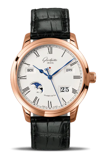 Senator Perpetual Calendar Red Gold / Silver / Alligator