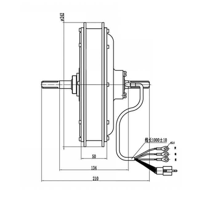 48V 1000W electric Bike conversion kit rear hub mootor diagram