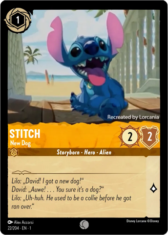 Stitch Card from Disney’s Lorcana: The First Chapter