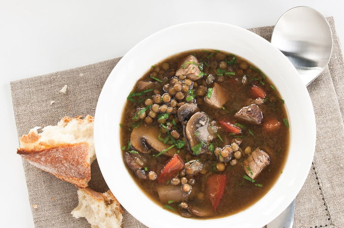 One-Pot-Meal Spicy Lentil and Beef Soup