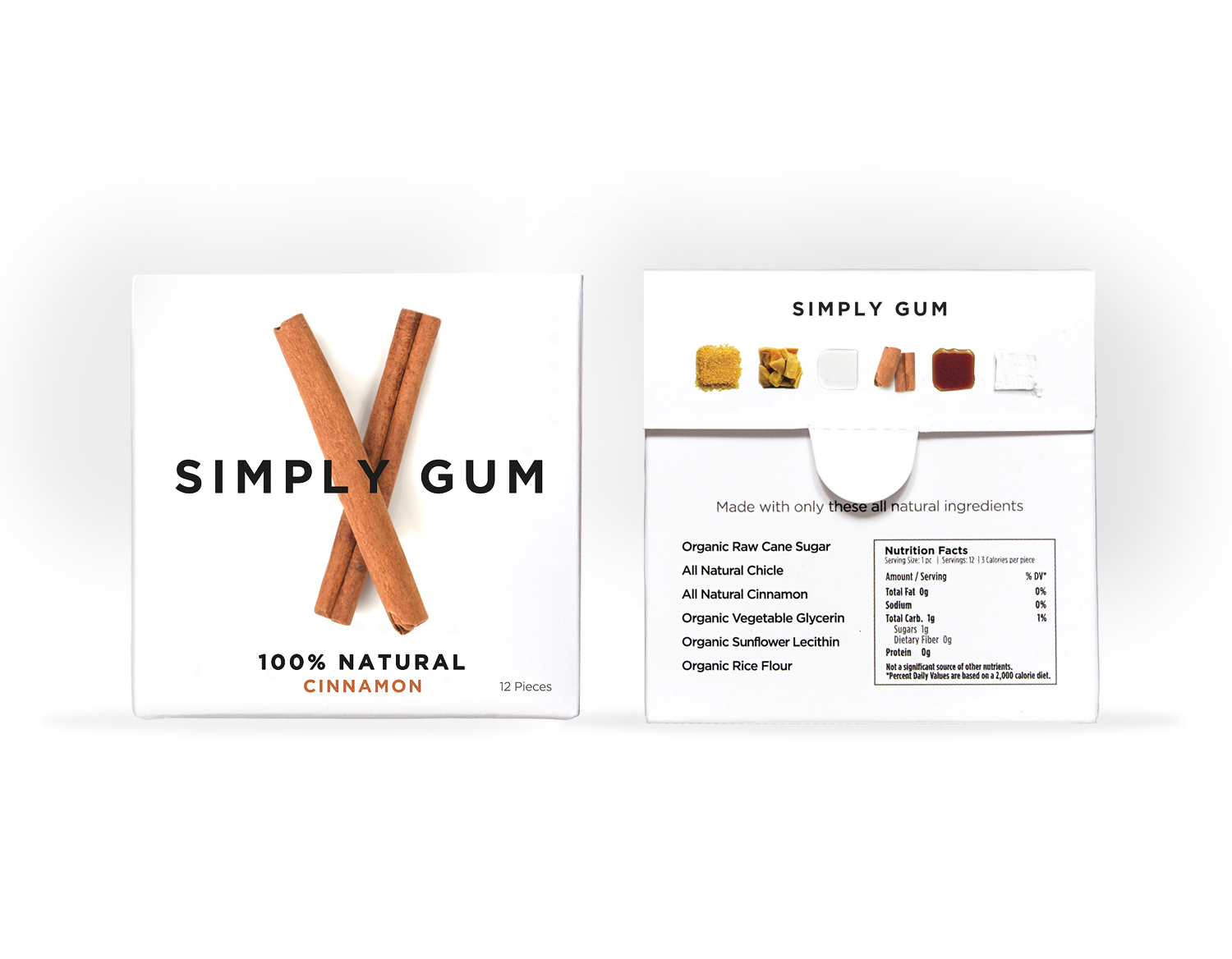 Simply gum. Простота упаковки. Simply Gum Cinnamon. Gum package Design.