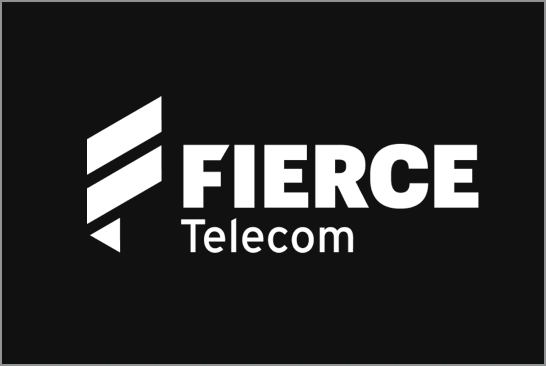 White Fierce Telecom logo on black background
