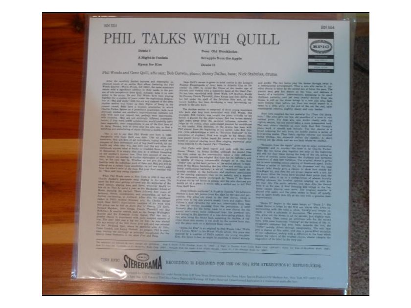 Phil Woods - Talks With Quill Classic Records original reissue 180G 1990's Sealed