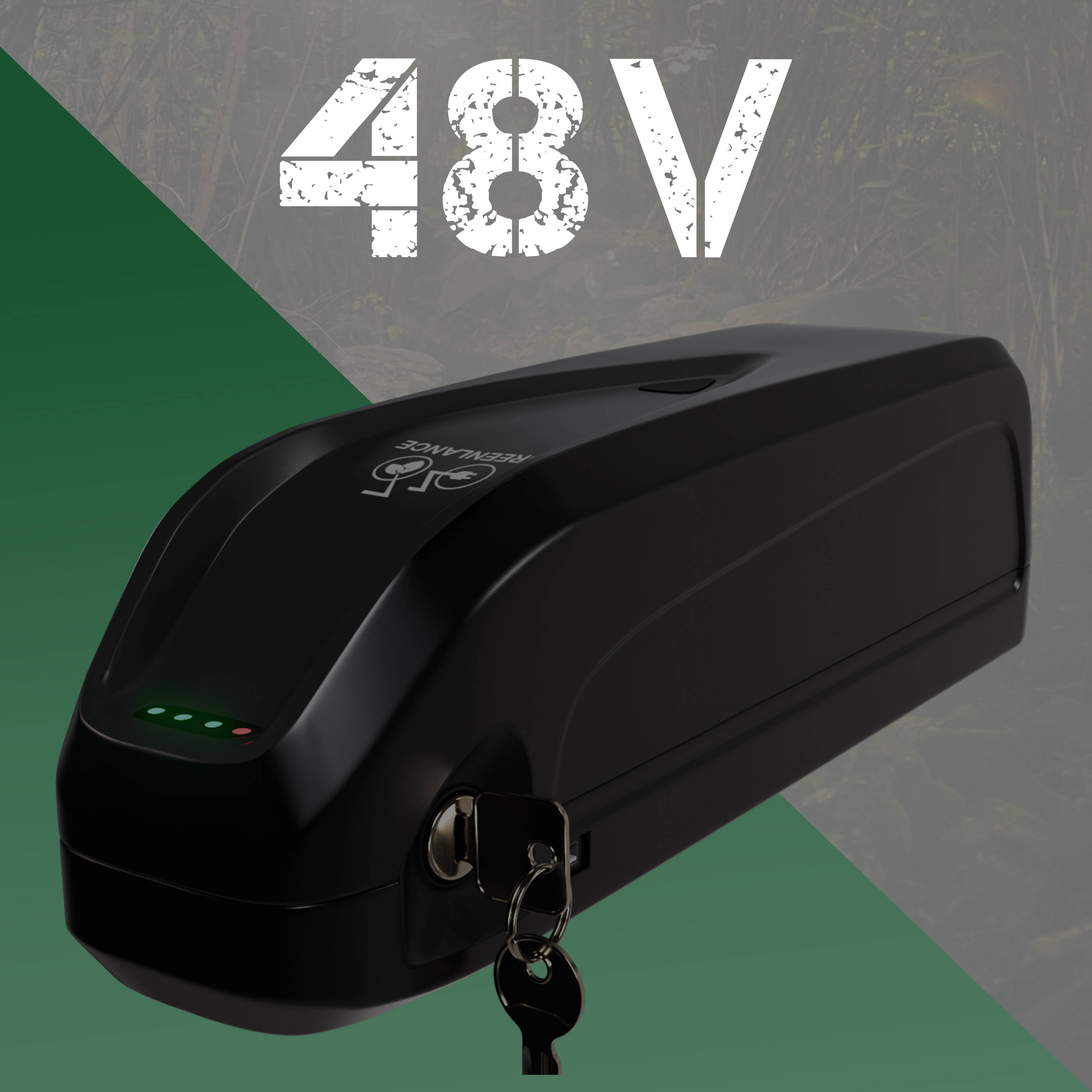 High-Quality Electric Bike Batteries. Greenlance E-Bike Batteries are offered in 36V | 48V | 52V to match all needs. High Discharge Samsung Cells 18650 & 21700 are used to increase performance and durability in all terrains. Our e-bike batteries have 2 years warranty and 1500 charging cycles guarantee.