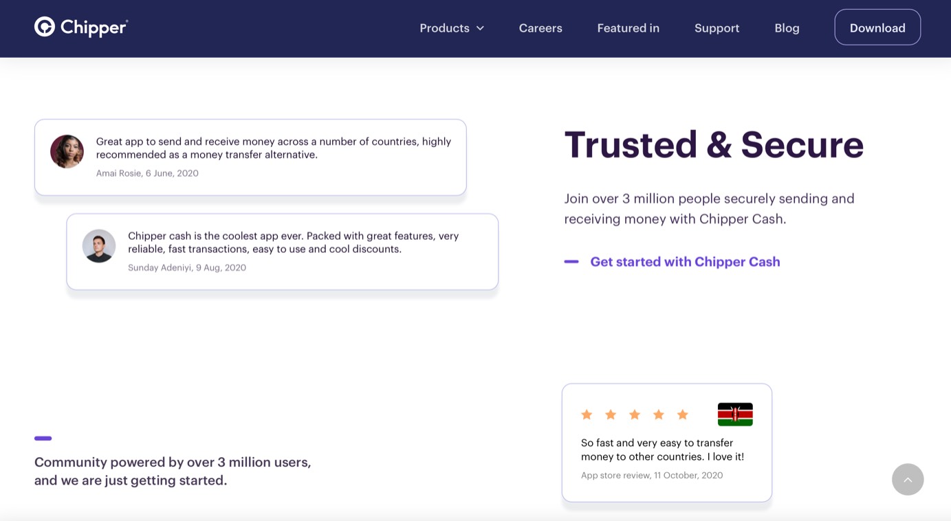 Chipper Cash product / service