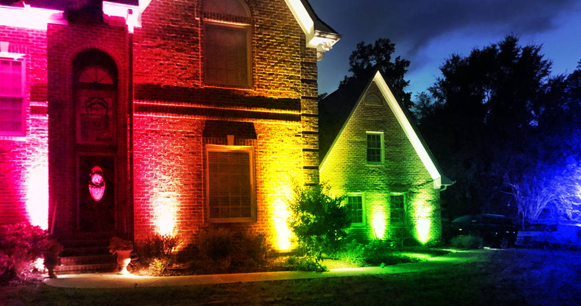 Colorful RGB Christmas Outdoor Flood Lights for Building