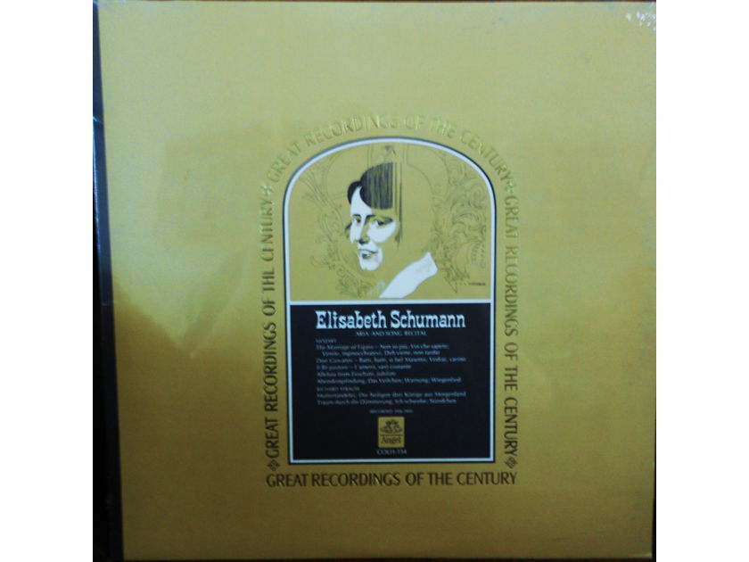 FACTORY SEALED ~ ELISABETH SCHUMANN ARIA & SONG RECITAL ~  - GREAT RECORDINGS OF THE CENTURY ~  EMI/ANGEL COLH 154 (1966)