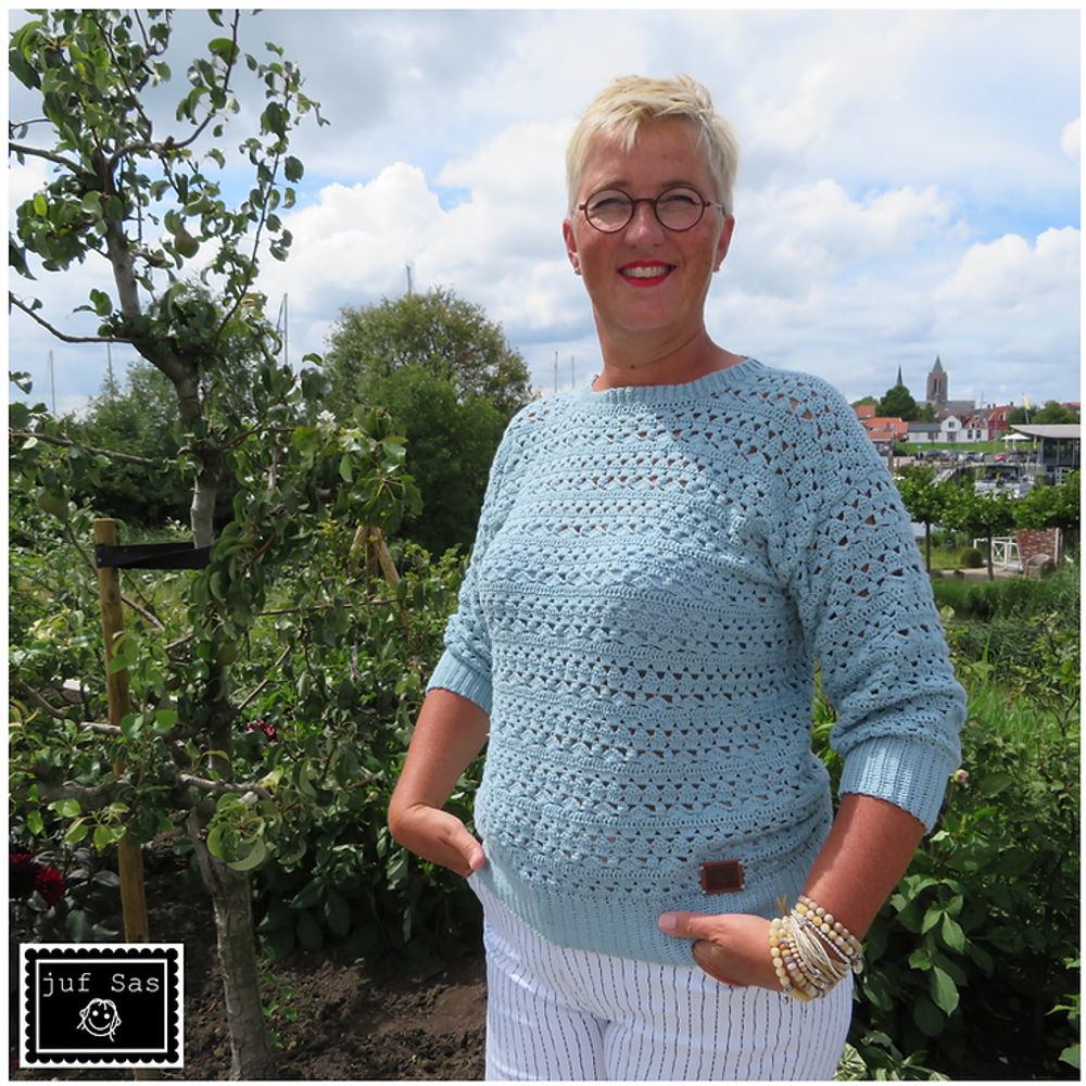 Crochet pattern for Nel's sweater by teacher Sas