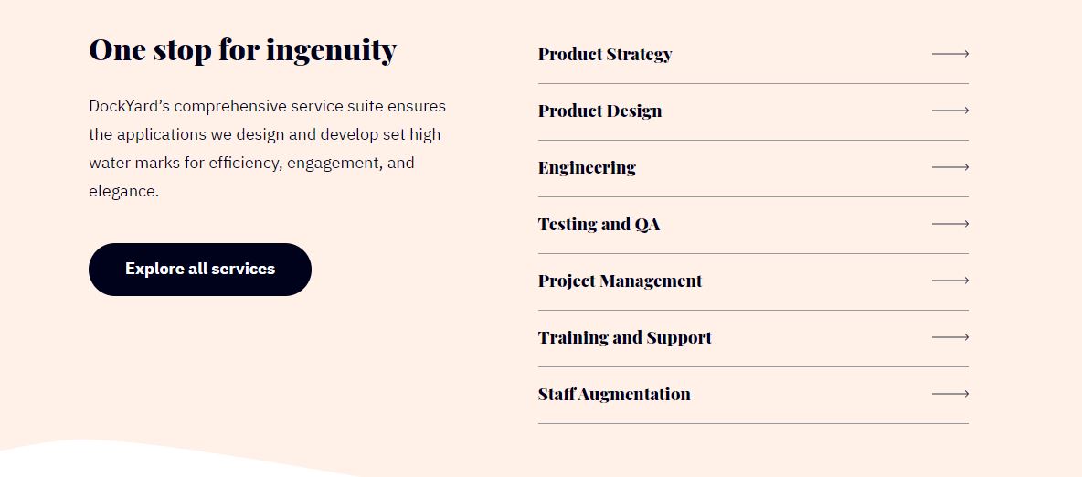 DockYard product / service