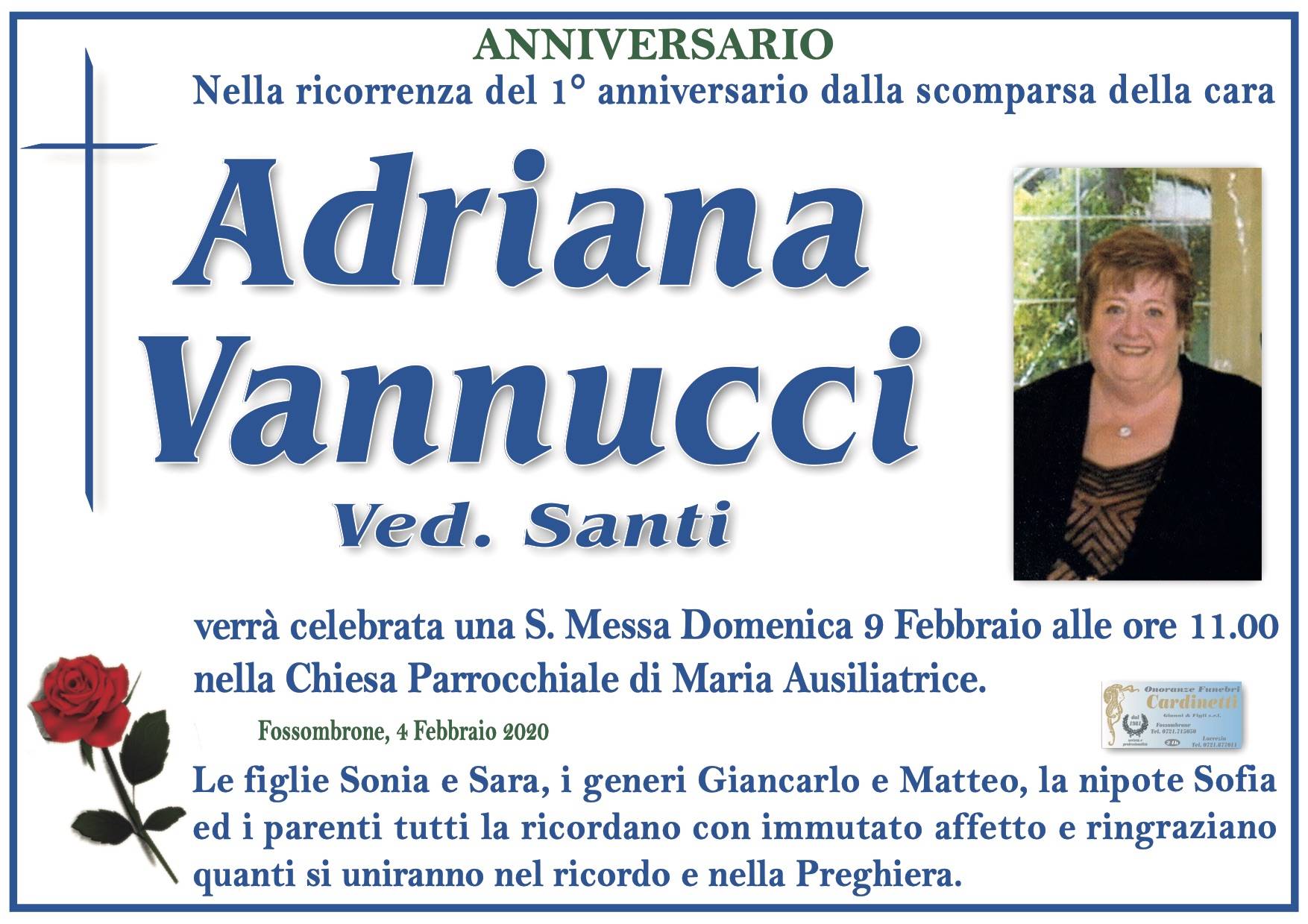 Anniversario Adriana Vannucci