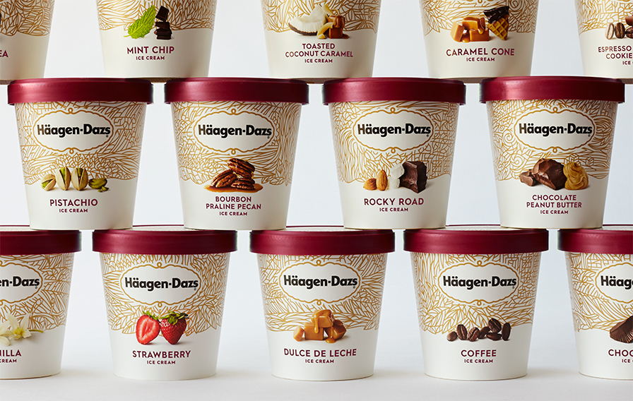 HäagenDazs' Updated Packaging Now Features a Tapestry of Flavor