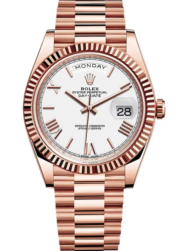 Rolex Day-Date 40 White Dial Roman Numerals