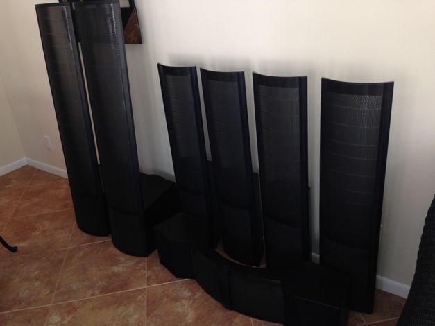 4 Each (This is sold as a package) 7 speakers: Spire Fronts, Script i Sides & Rears, Theater i Center