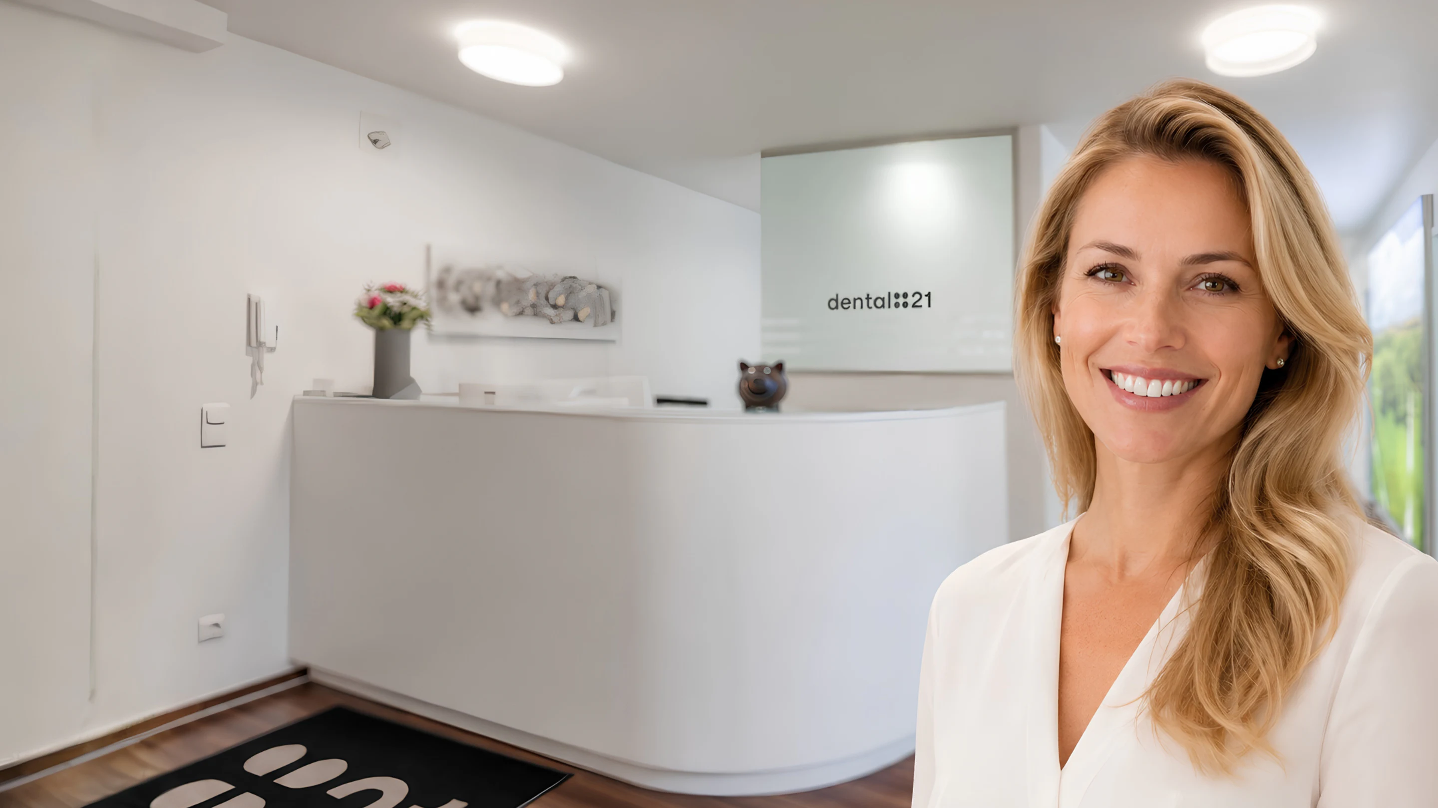 happy woman smiling