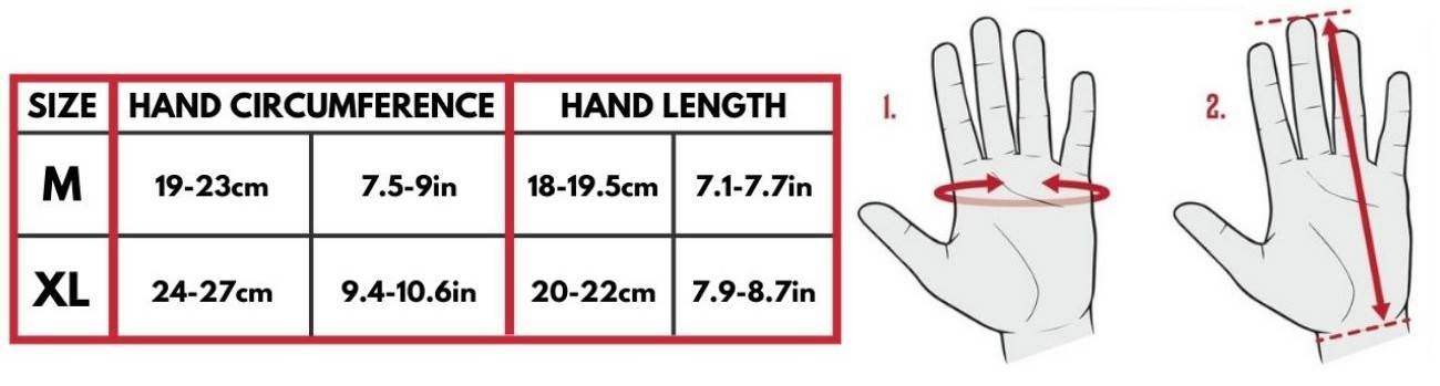 Size chart - The ONheat Smart Heated Gloves