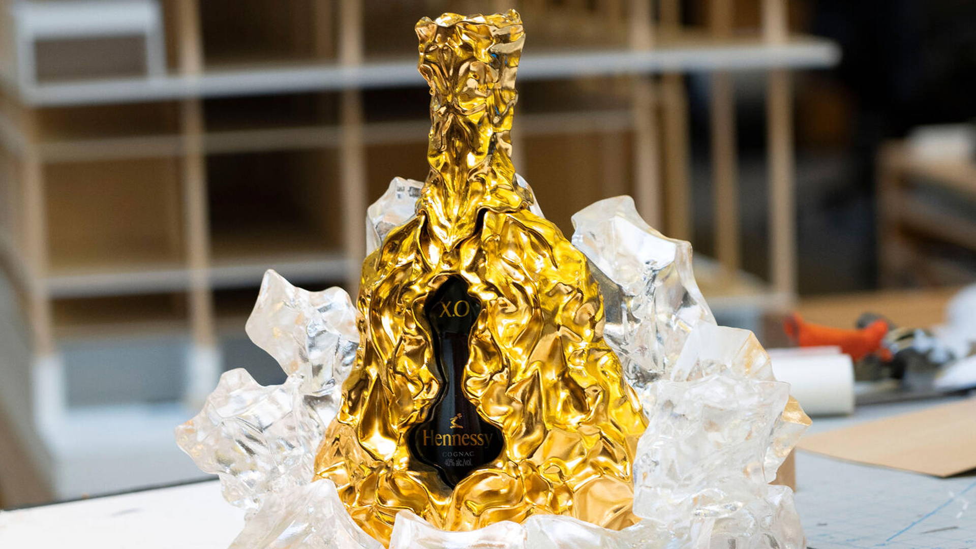 Featured image for Frank Gehry Designs A Limited-Edition Bottle Of Hennessy X.O. For Their 150th Anniversary
