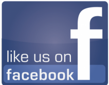 Like us on Facebook poster with the Facebook logo