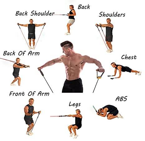 Lot De 2 Bandes De Résistance Avec Poignées Pour Stepper - Élastiques Fitness Musculation, Sangle De Connexion