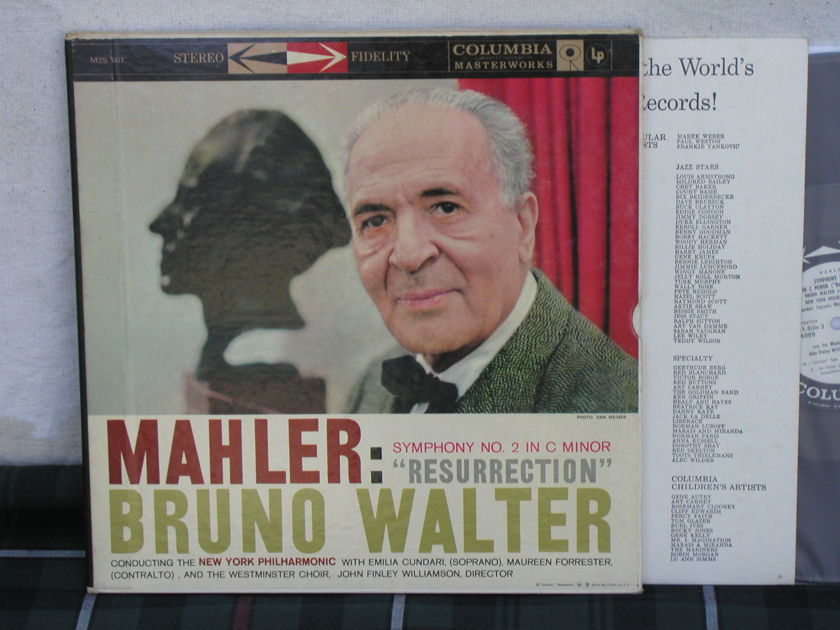 Walter/NYP Mahler Symphony No.2 - 2 LP Boxset 6 EYE WLPromo Columbia M2S 601