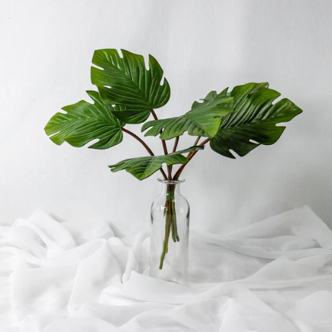 Mini Monstera Leaf (12 Pack) - Realistic Artificial Flowers - Image 4