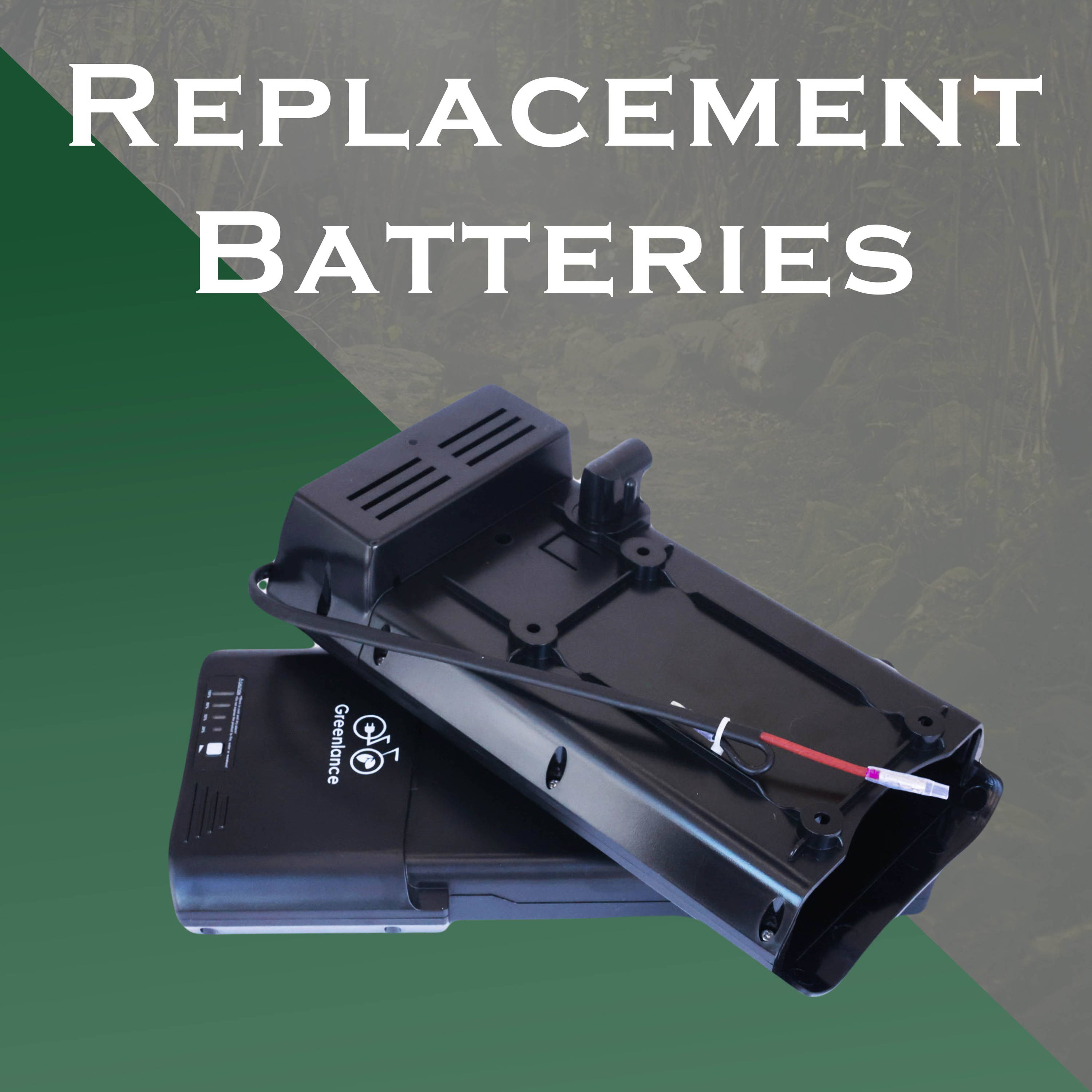 High-Quality Electric Bike Batteries. Greenlance E-Bike Batteries are offered in 36V | 48V | 52V to match all needs. High Discharge Samsung Cells 18650 & 21700 are used to increase performance and durability in all terrains. Our e-bike batteries have 2 years warranty and 1500 charging cycles guarantee.