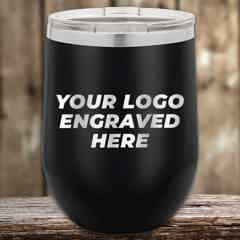 custom wine cup stemless with your logo or design