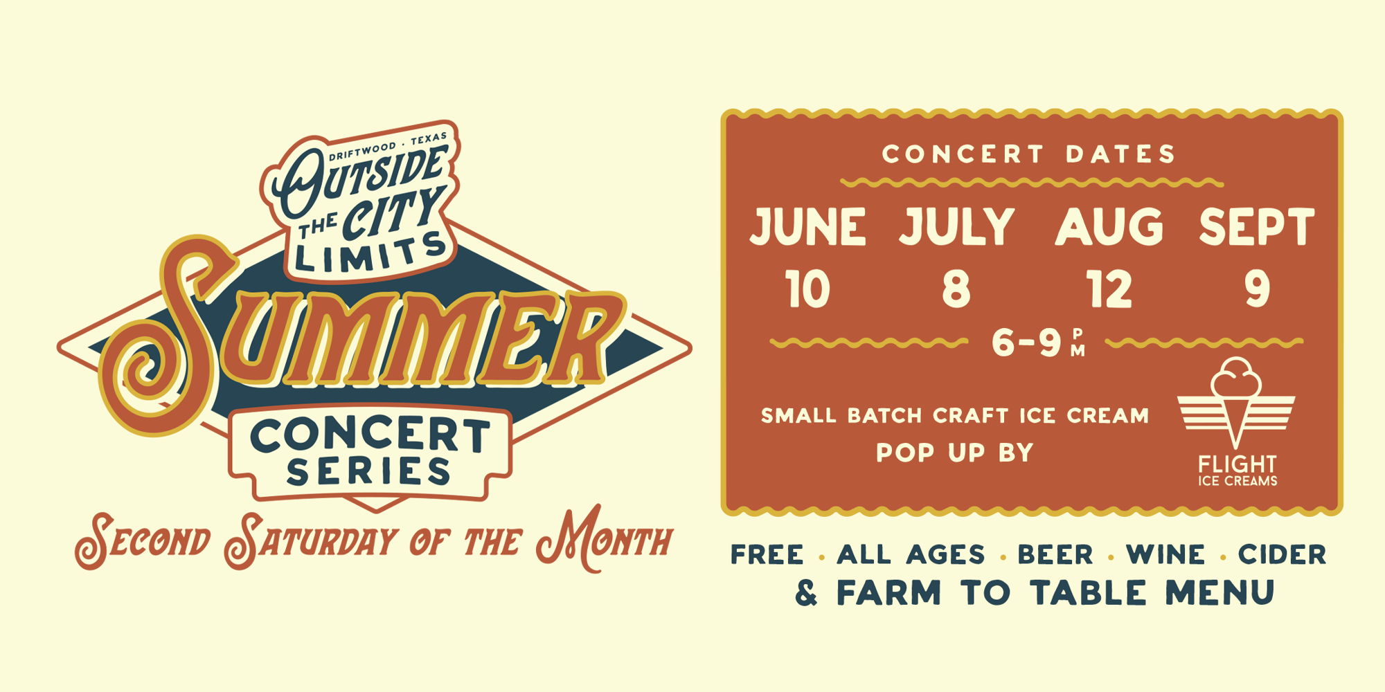 Vista Brewing Presents: Outside the City Limits Summer Concert Series  promotional image