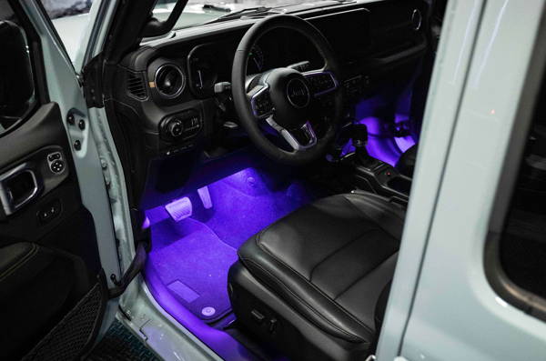 Custom Vehicle Ambient Lighting installation in New England