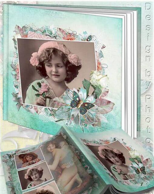 Фотокнига в PSD для Фотошоп - изысканный винтаж