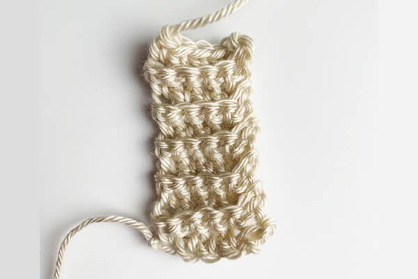 single crochet in the back loop only