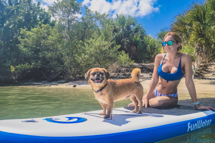 Funwater inflatable paddle board for beginners
