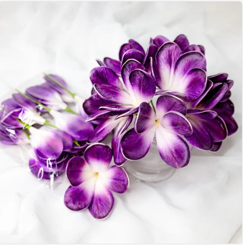 Purple Haze Frangipani Flowerhead (6 Pack) - Realistic Artificial Flowers