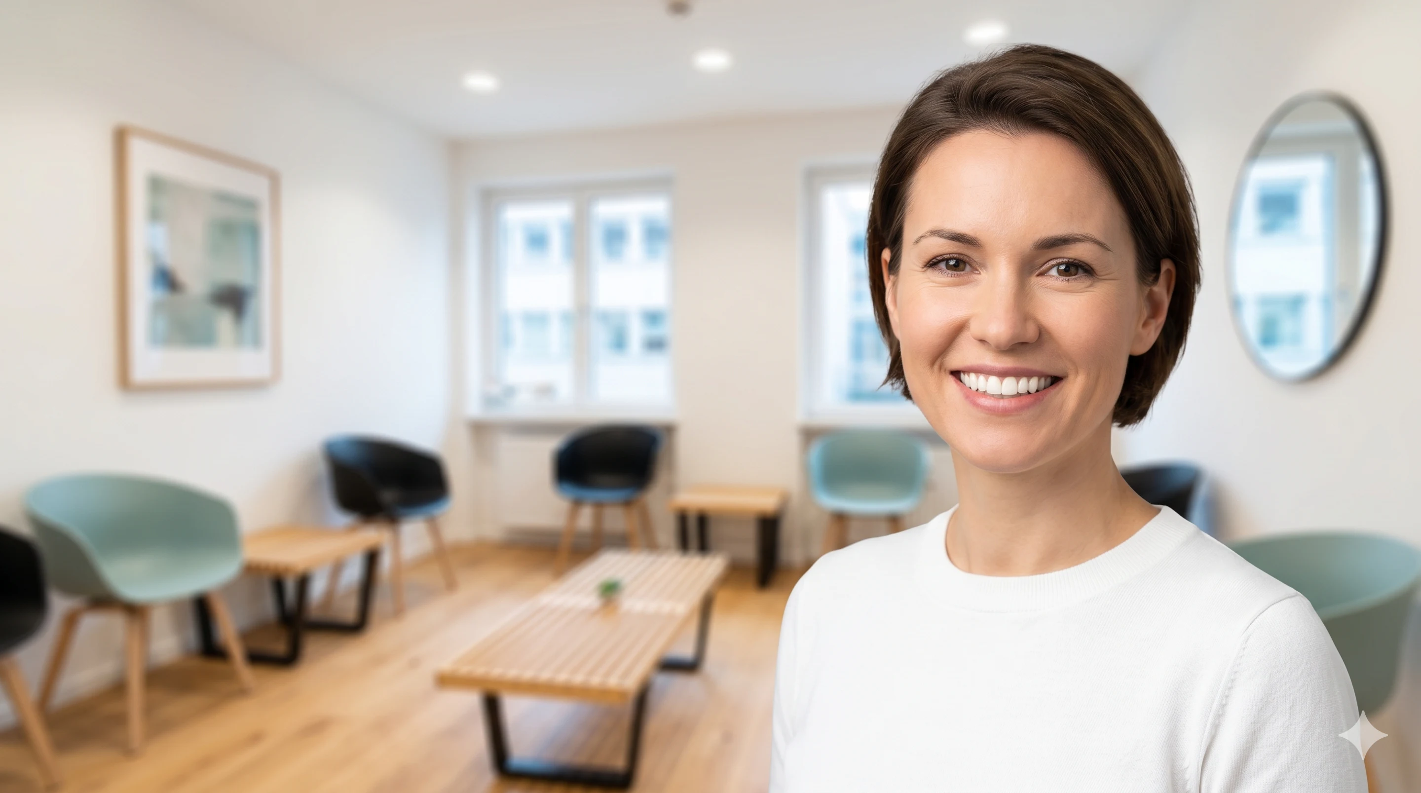 happy woman smiling