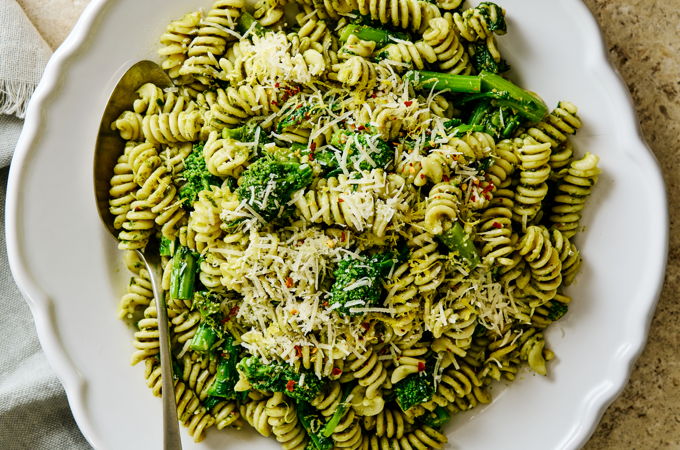 Green Pasta with Rapini
