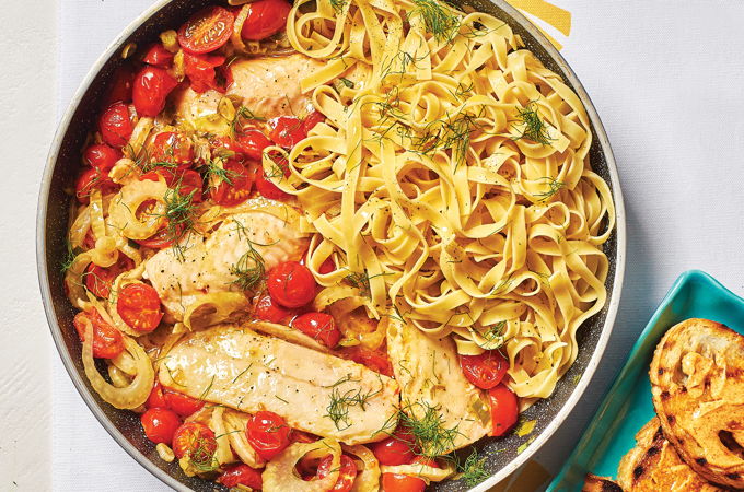 Cod with Fennel and Cherry Tomatoes